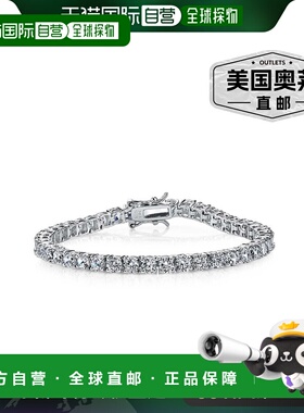 自营GENEVIVE Sterling Silver Cubic Zirconia Tennis Bracelet