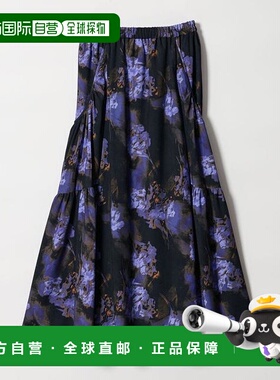 1h可退 日本直邮EMMEL REFINES EM 层叠口袋褶皱印花半身裙裙子