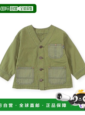 1h可退 日本直邮F.O.KIDS 儿童宽松做旧处理牛仔连体外套 R402025