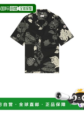 1h可退 香港直邮Moncler 盟可睐 男士 短袖衬衫(黑色) K10912F000