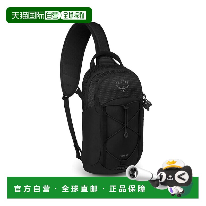 自营欧洲直邮OSPREY小鹰 Quasar Sling黑色尼龙单肩包男女同款图片