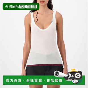 女士 1h可退 古驰 香港直邮潮奢 精美罗纹羊绒真丝背心上衣 Gucci