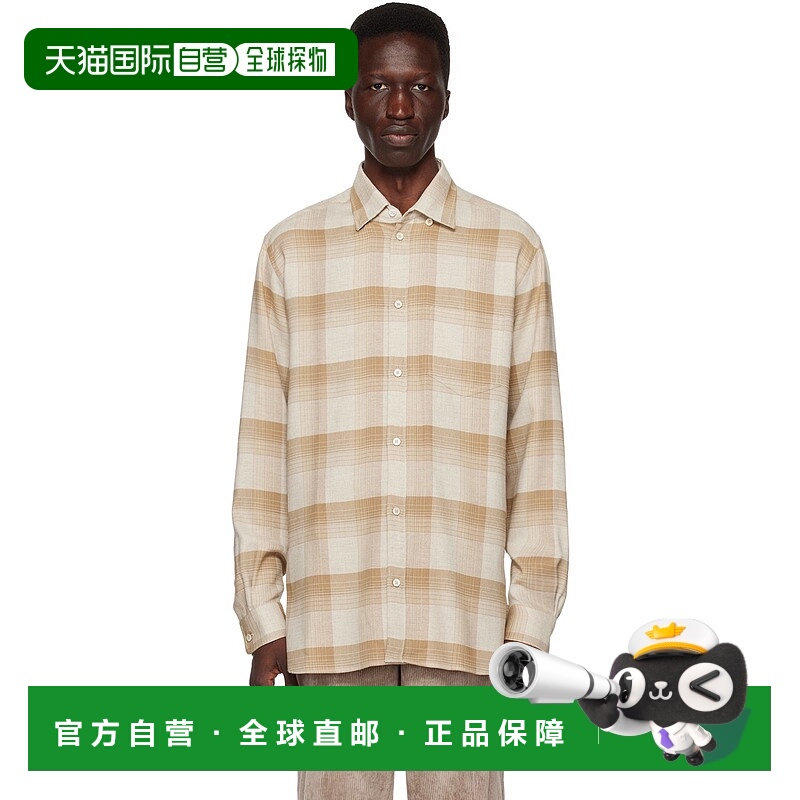 香港直邮潮奢 GOLDEN GOOSE 男士 米色 Slim-Fit 衬衫 GMP01415P0