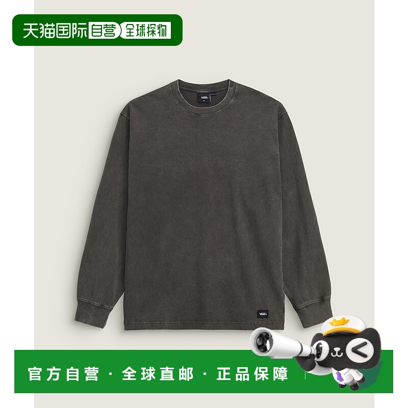1h可退 日本直邮VANS 男女同款 全棉宽松长袖T恤 左下摆织标设计