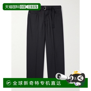 直筒束带粒纹裤 Poudre 2503748 子 香港直邮Sacai 1h可退 男士
