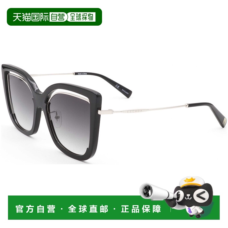 自营 Escada女式54毫米蓝色太阳镜-黑色 美国奥莱直发艾斯卡达