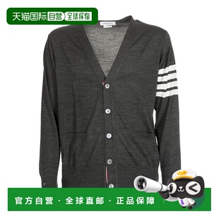 1h可退 香港直邮Thom Browne 汤姆 布朗 男士 V领4条纹开衫 MKC00