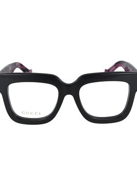 GUCCI 女士眼镜 GG1549O003 SS2024 黑色 方形全框平光镜