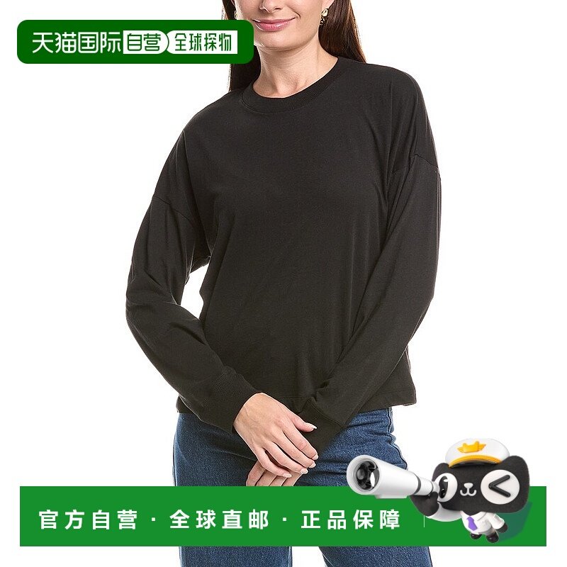 自营Vince露肩套头衫-黑色 美国奥莱直发