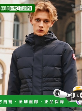 香港直邮CANADA GOOSE 男士外套 2215M67 AW2024 黑色 徽标连帽羽