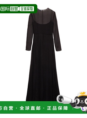 香港直邮Prada 长袖连衣裙 P3Q51125RSOOO真丝长裙