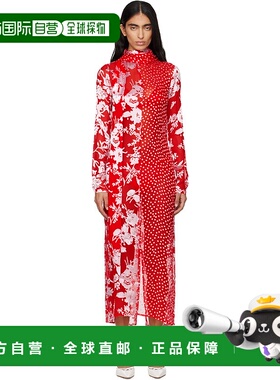 香港直邮Marine Serre 女士 红色 Regenerated Raso Silk Scarves