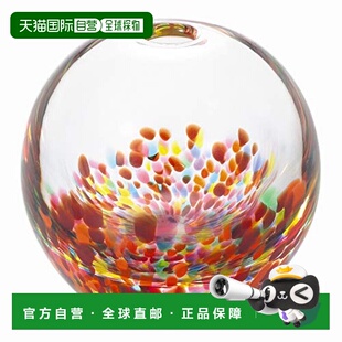 【日本直邮】阿德里亚津轻玻璃插一束花直径7×高6.5cm日本制造F-