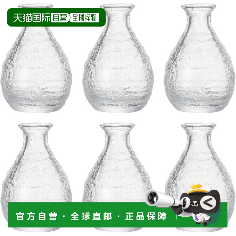 【日本直邮】佐佐木东洋玻璃清酒器德利 190ml 6 件套日本制造卡