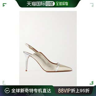 Marion 女士 Souliers 香港直邮潮奢 Malone 金属感皮质露跟浅