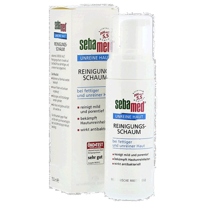 欧洲直邮德国Sebamed施巴痘痘肌控油面部清洁泡沫150ml油性正品