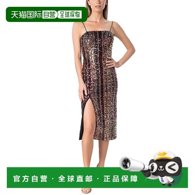 自营Dress The Population Allira Sheath Dress - brown 美国奥