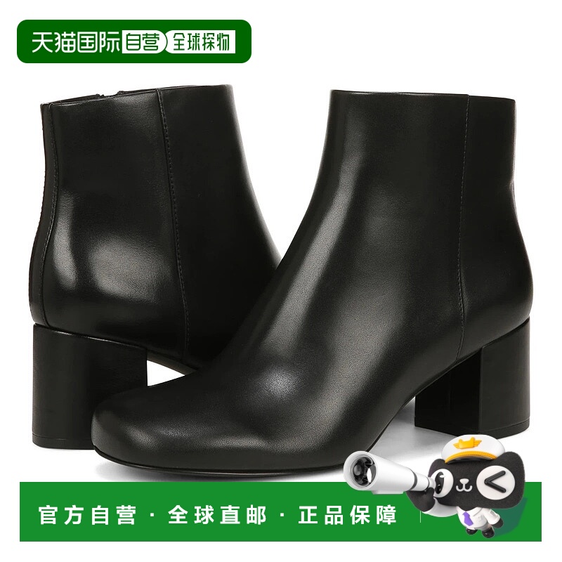 自营Vionic Sibley Boots女式黑色皮革侧拉链脚踝靴JOBB1006-黑色