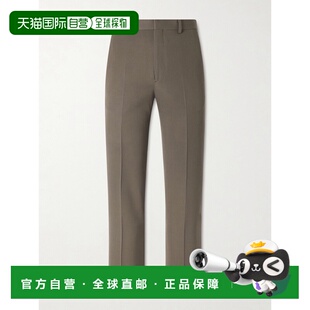 1h可退 香港直邮AURALEE 男士 直筒羊毛斜纹布裤子 A26SP03MGDARK