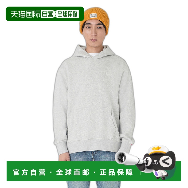 1h可退 日本直邮Levi's 男士灰色休闲连帽卫衣 A84350008李维斯