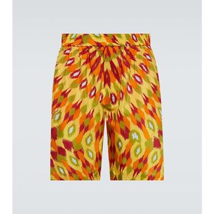 印花真丝棉质百慕大短裤 潮奢 男士 华伦天奴 000276 Valentino