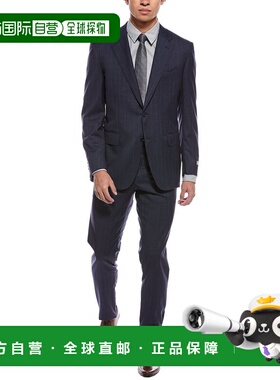 自营Canali 2pc Wool Suit - blue 美国奥莱直发