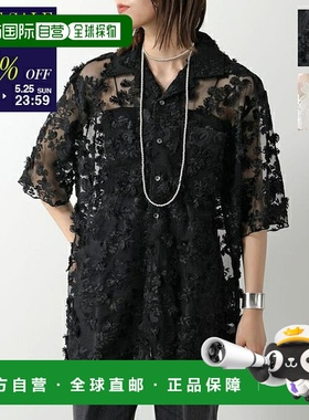 日本直邮PROVOKE 短袖衬衫薄纱蕾丝大衬衫PV-030052女款薄纱透明2