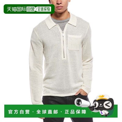 自营Helmut Lang Zip Linen Polo Shirt - ivory 美国奥莱直发