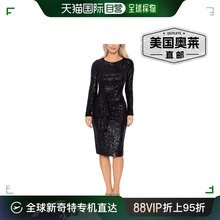 xscape女式亮片中长鸡尾酒会礼服和派对连衣裙 - 黑色 【美国奥莱