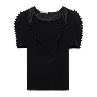 P991M15VRSOOOF0002 黑色 女士T恤 PRADA