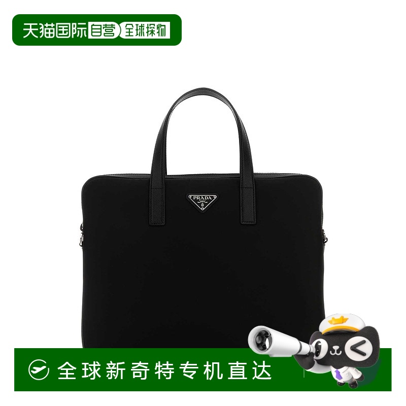 香港直邮PRADA 男士手提包 2VE368VXOM2DMHF0002 CO 黑色 徽标公