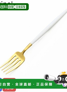日本直邮CUTIPOL GOA白色x金色甜点叉18.5cmGO.07WGB西餐具