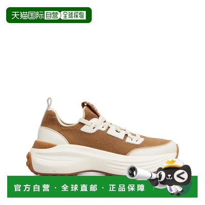 1h可退 香港直邮TOD'S 托德斯 女士 Raised 浅褐色带Logo拼接鞋舌