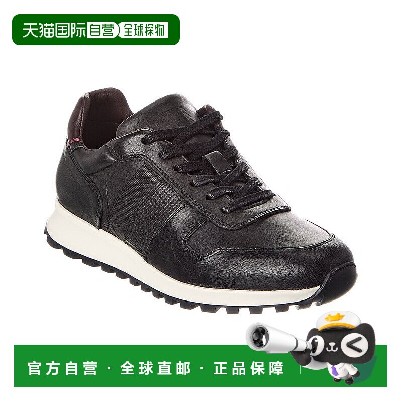 自营M by Bruno Magli Sesto皮革运动鞋-黑色 美国奥莱直发