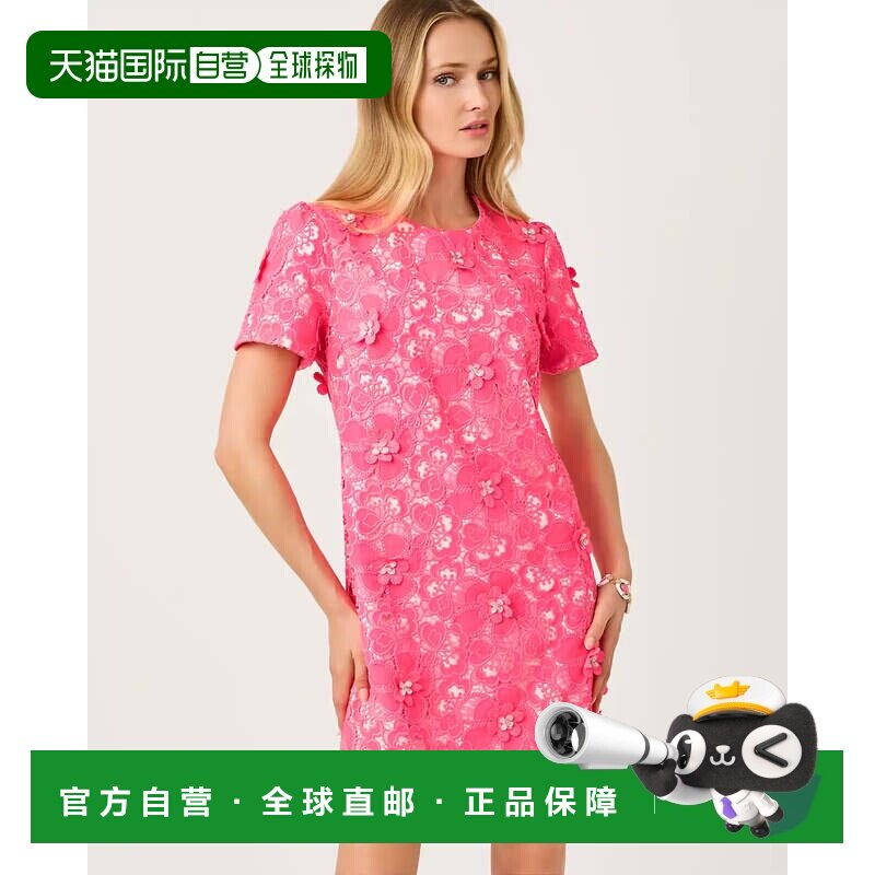 自营lilly pulitzerMalena Lace Shift Dress - cherry blossom p - 实物图
