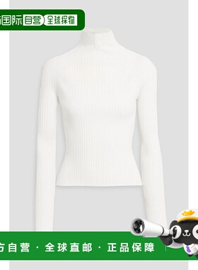 1h可退 香港直邮alaia 女士 罗纹羊毛混纺高领毛衣 AA9S02515M850
