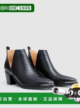 自营 belle & bloom奥斯汀绒面脚踝靴-黑色 美国奥莱直发女靴