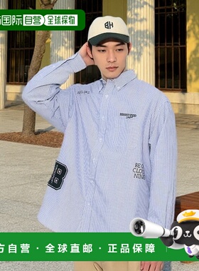 1h可退 日本直邮BEAMS HEART 男士徽章刺绣牛津纺宽松衬衫 421100