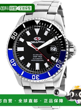 自营Seapro Men's Black dial Watch - black 美国奥莱直发