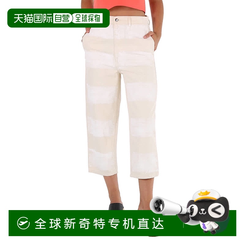 自营 Marni女式条纹图案棉Culotte长裤，品牌尺码38（美国尺码6）