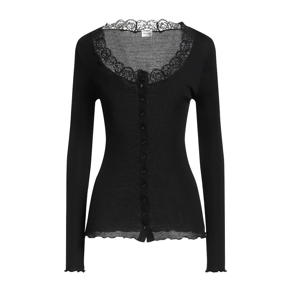 Saint Laurent 圣罗兰 女士 针织开衫 black黑色 舒适时尚