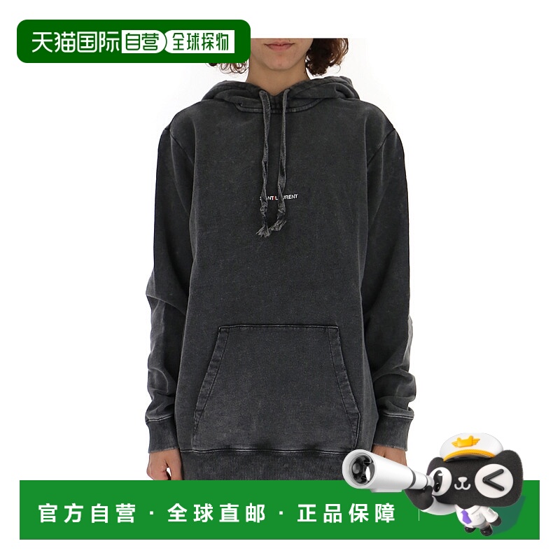 香港直邮Saint Laurent 徽标帽衫连帽卫衣 500648B2MF