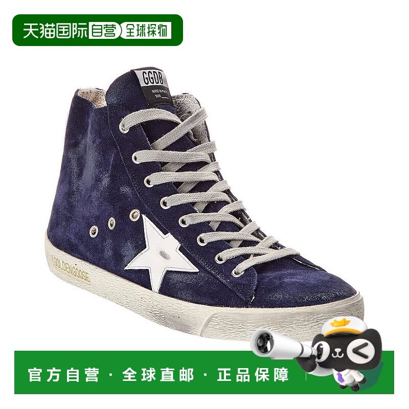 自营Golden Goose Francy经典绒面运动鞋-蓝色 美国奥莱直发