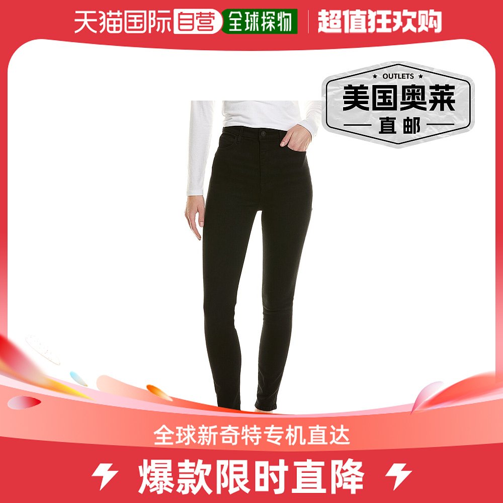 7 For All Mankind Orchid 高腰紧身牛仔裤 - 黑色 【美国奥莱】 女装/女士精品 牛仔裤 原图主图