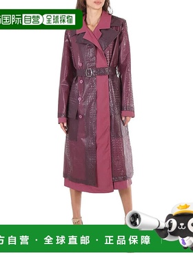 自营 Sies Marjan Devin压花双带反光风衣-紫色 美国奥莱直发