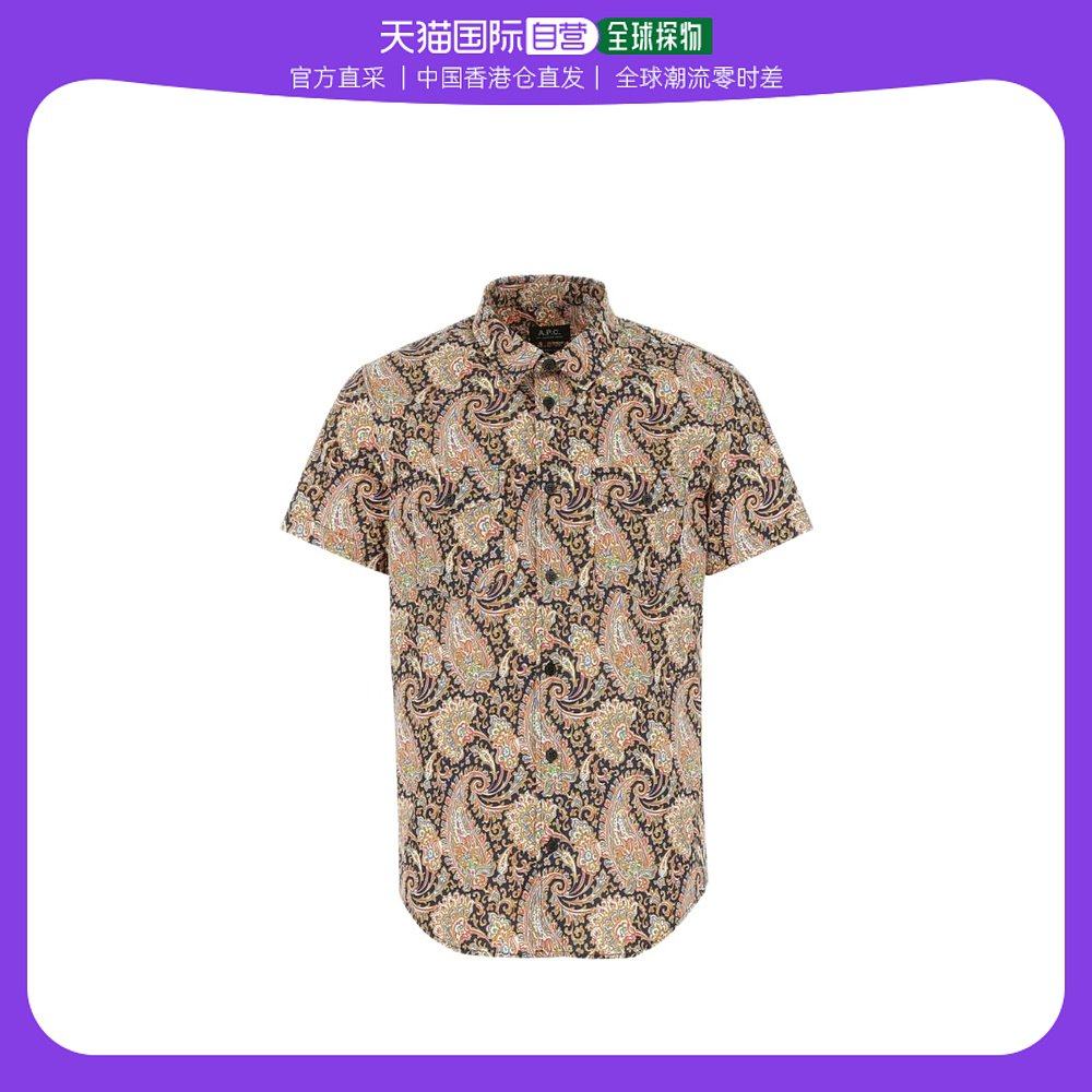 香港直邮潮奢 A.P.C. 男士印花短袖衬衫