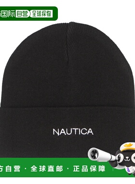 日本直邮NAUTICA 飞机标志黑色针织帽 针织手表