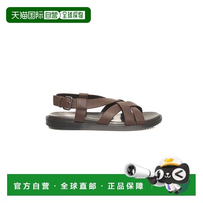 自营Cerruti 1881牛皮男式凉鞋-棕色 美国奥莱直发