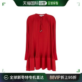 女士 香港直邮潮奢 朗雯 喇叭形百褶连衣裙 Lanvin RWDR000859043