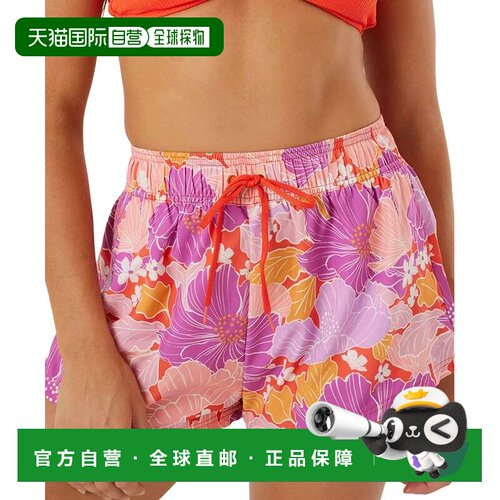 自营Roxy Bell Bottom Blooms No Bad Waves Boardshorts女士丁香